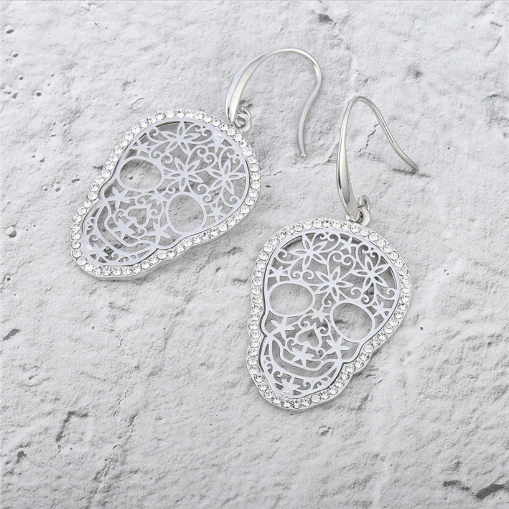 Sugar Skull Drop Earrings from Zapps Clothing