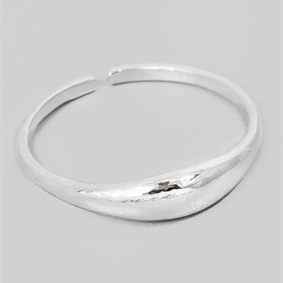 Gold Dipped Thin Signet Open Band Ring through MARKET