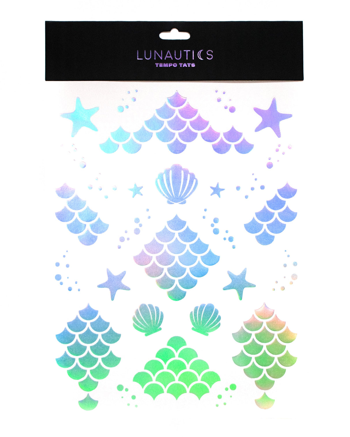 Siren Song - Holographic Mermaid Temporary Tattoo from Lunautics