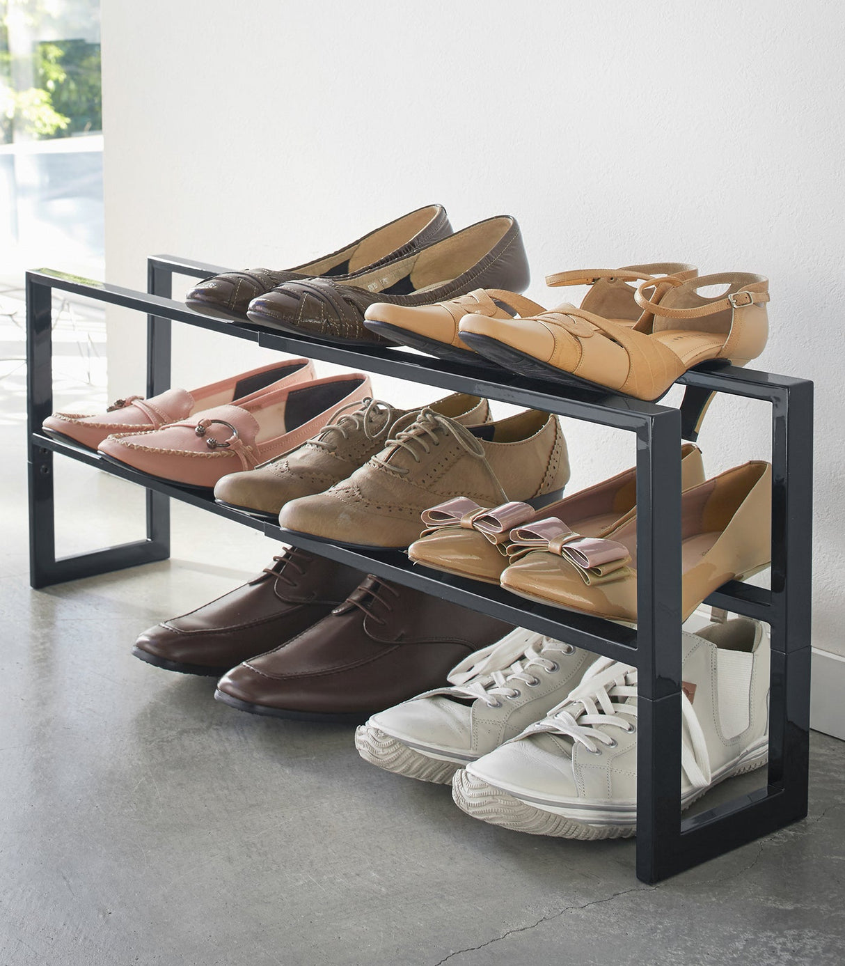 Expandable Shoe Rack - Two Sizes - Steel from Yamazaki Home