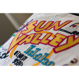 Ski Sun Valley Hand-Embroidered Pillow from Quirks!