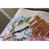 Ski Tahoe Hand-Embroidered Pillow from Quirks!