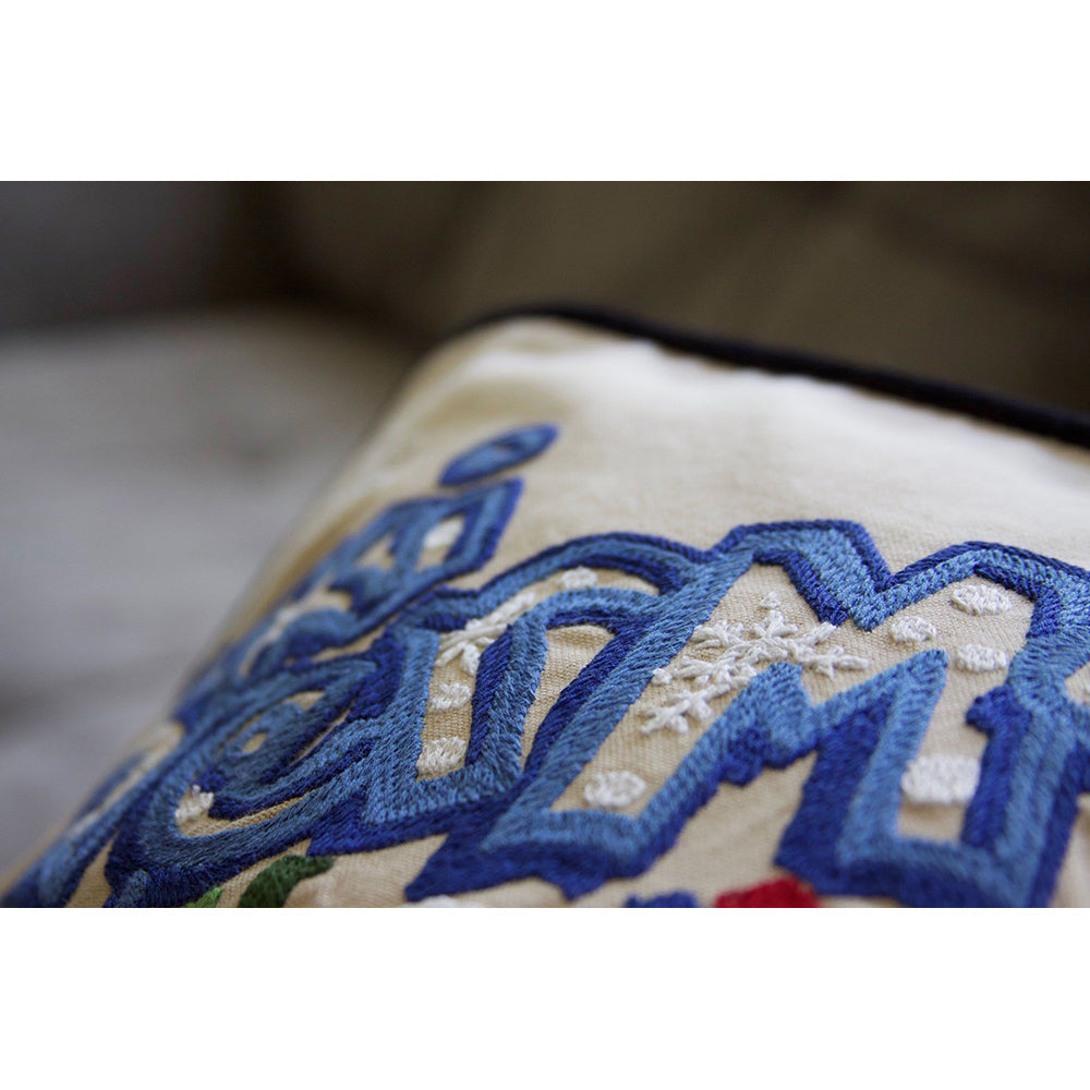 Ski Vermont Hand-Embroidered Pillow from Quirks!