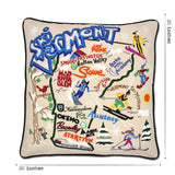 Ski Vermont Hand-Embroidered Pillow from Quirks!