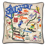 Ski Vermont Hand-Embroidered Pillow from Quirks!