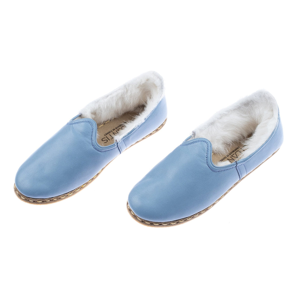 Men's Sky Blue Shearlings from Atlantis Handmade Shoes
