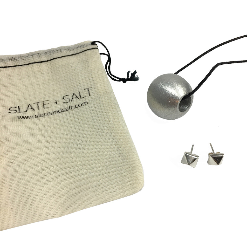 Recycled Bombshell Ball Necklace from SLATE + SALT