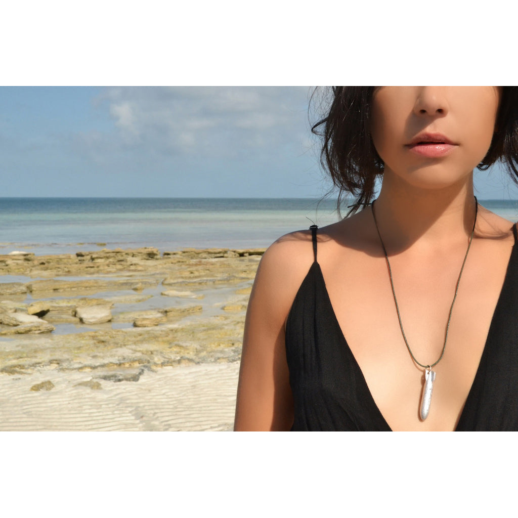 Recycled Bomb Pendant Necklace from SLATE + SALT