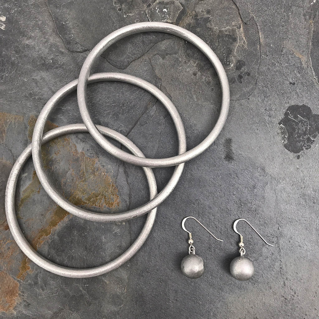 Recycled Bomb Ball Earrings from SLATE + SALT