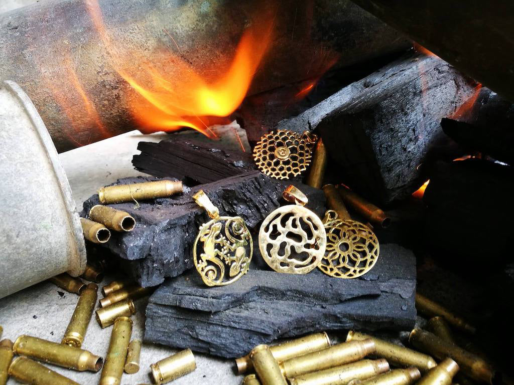 Carved Bombshell Bangle from SLATE + SALT