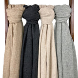 Black Handloom  Cashmere Scarf from SLATE + SALT