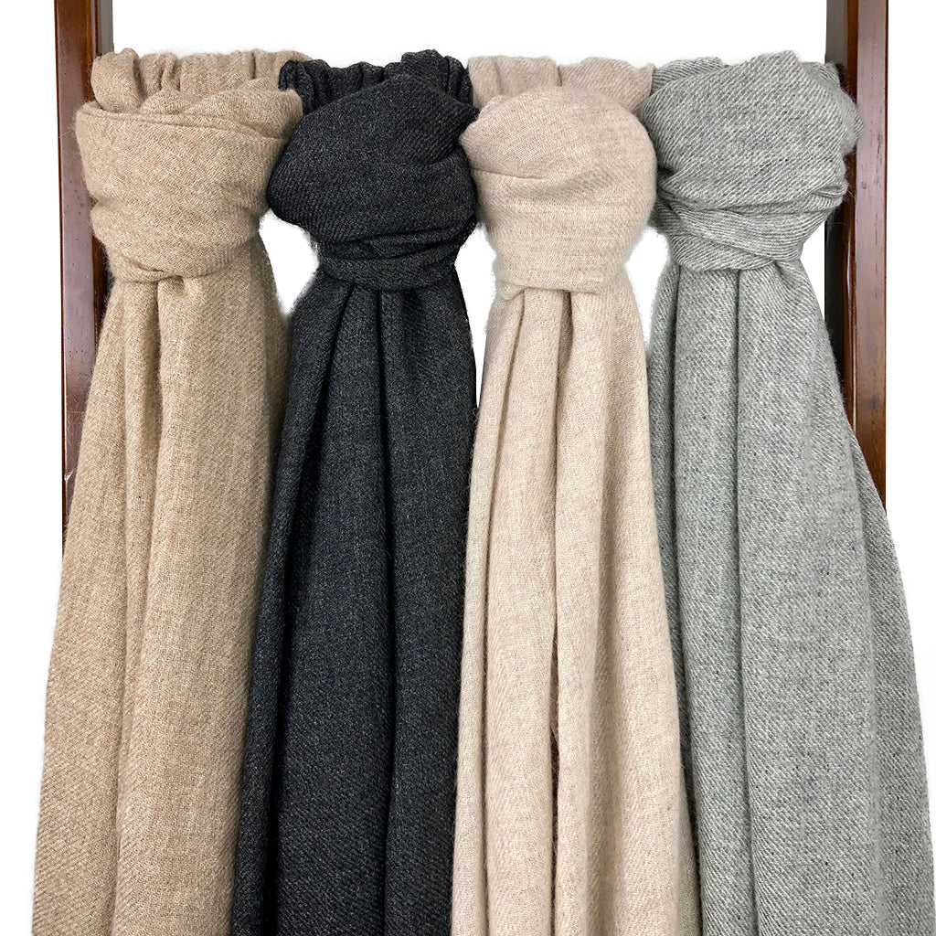 Gray Handloom Cashmere Scarf from SLATE + SALT