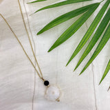 Solar Quartz Lava Necklace from SLATE + SALT