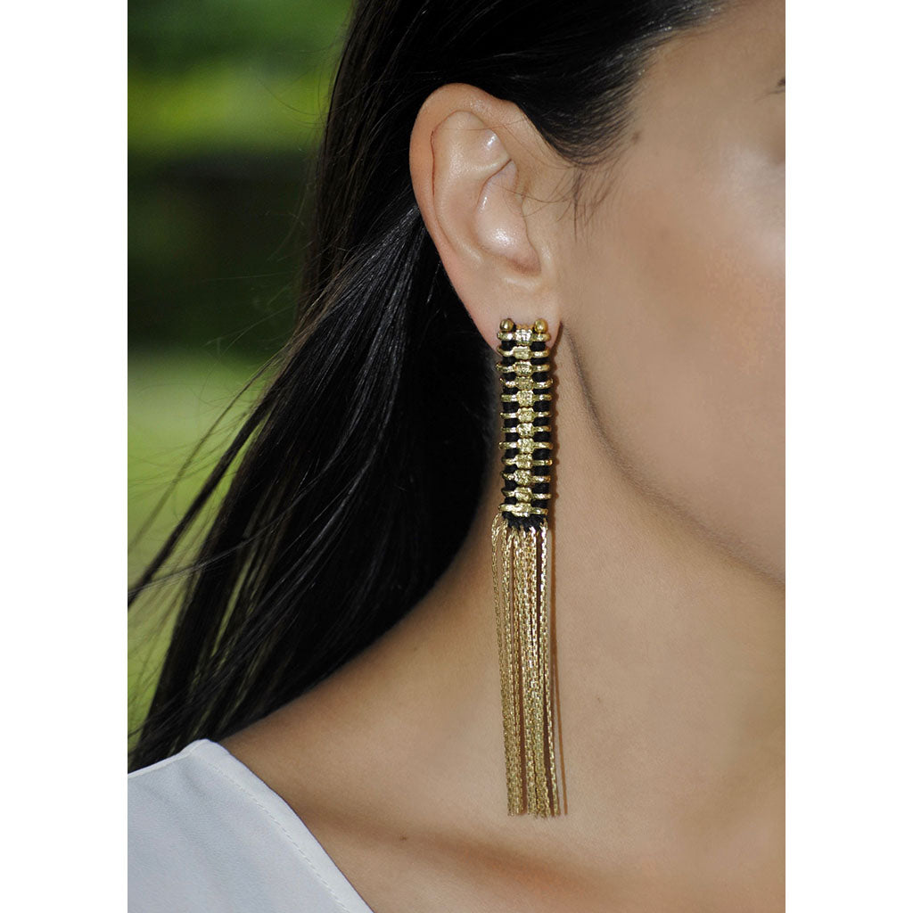 Temple Tassel Earrings from SLATE + SALT