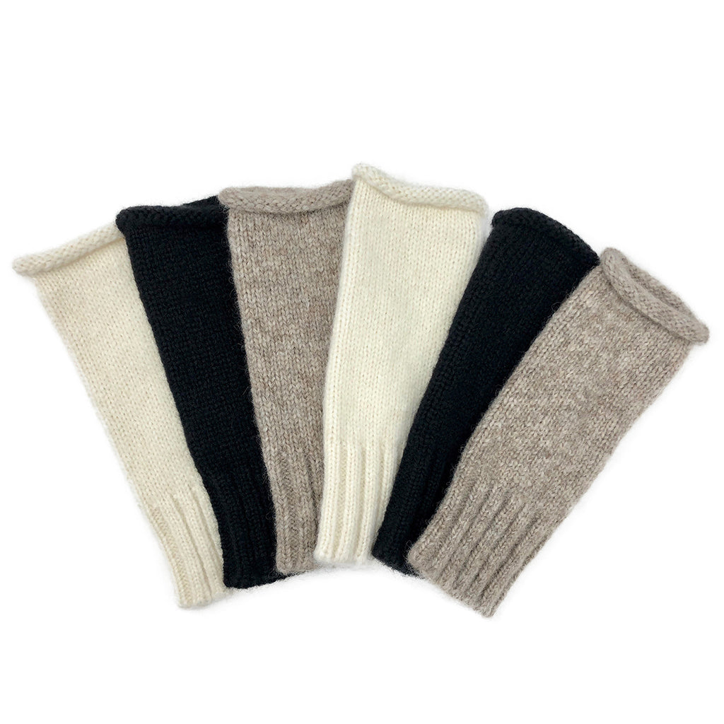 Black Essential Knit Alpaca Gloves from SLATE + SALT