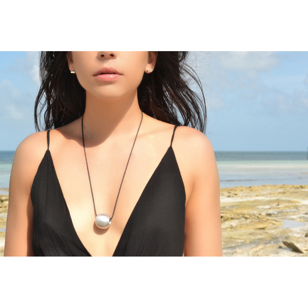 Recycled Bombshell Ball Necklace from SLATE + SALT