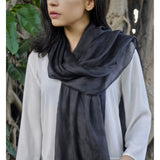 Black Khmer Silk Scarf from SLATE + SALT