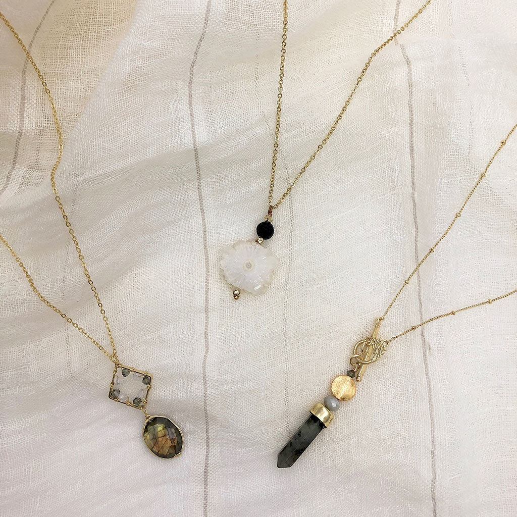 Labradorite Pendant Necklace from SLATE + SALT