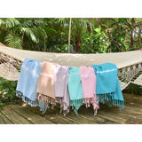 Teal Tie Dye Turkish Beach Towel from SLATE + SALT