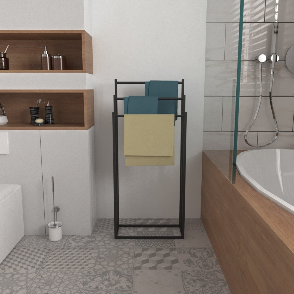 Free Standing 3-Tier Swimming Pool Towel Rack from VITAHOME DESIGN LLC