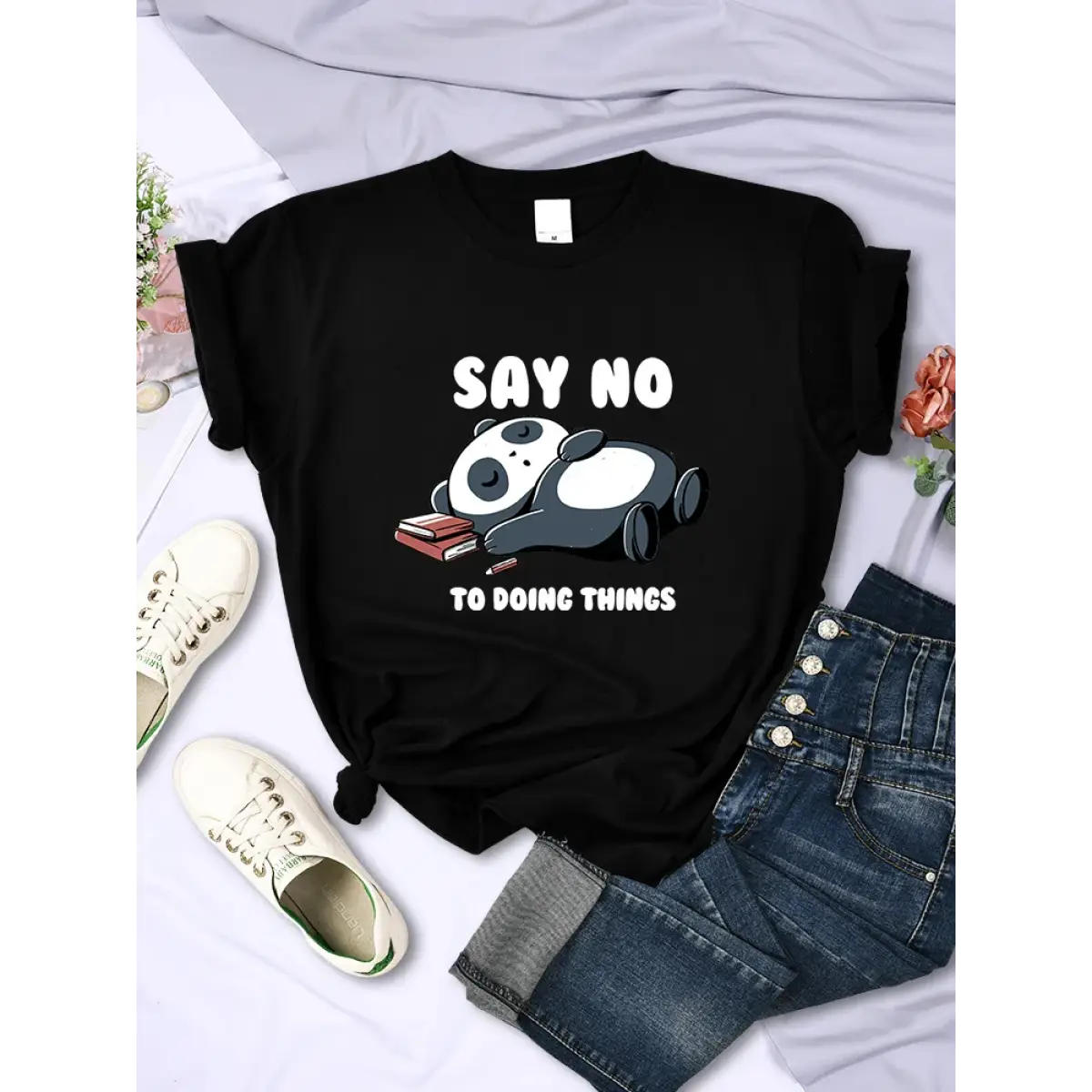 Say No To Doing Thing Sleeping Panda  T-Shirts From Kawaii Stop