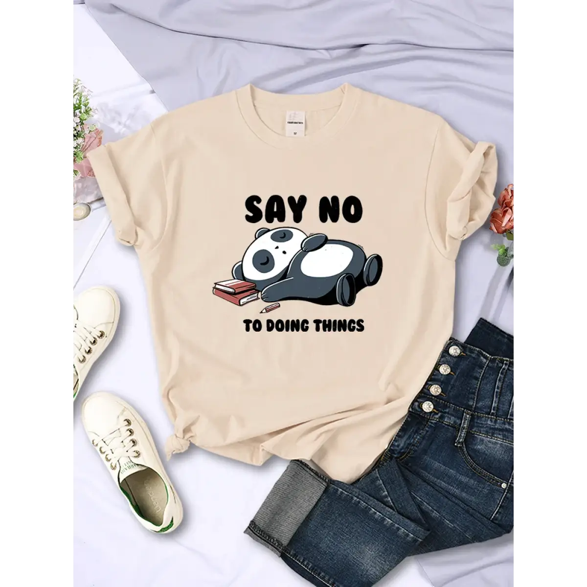 Say No To Doing Thing Sleeping Panda  T-Shirts From Kawaii Stop