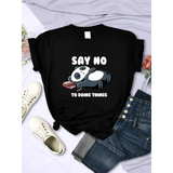 Say No To Doing Thing Sleeping Panda  T-Shirts From Kawaii Stop