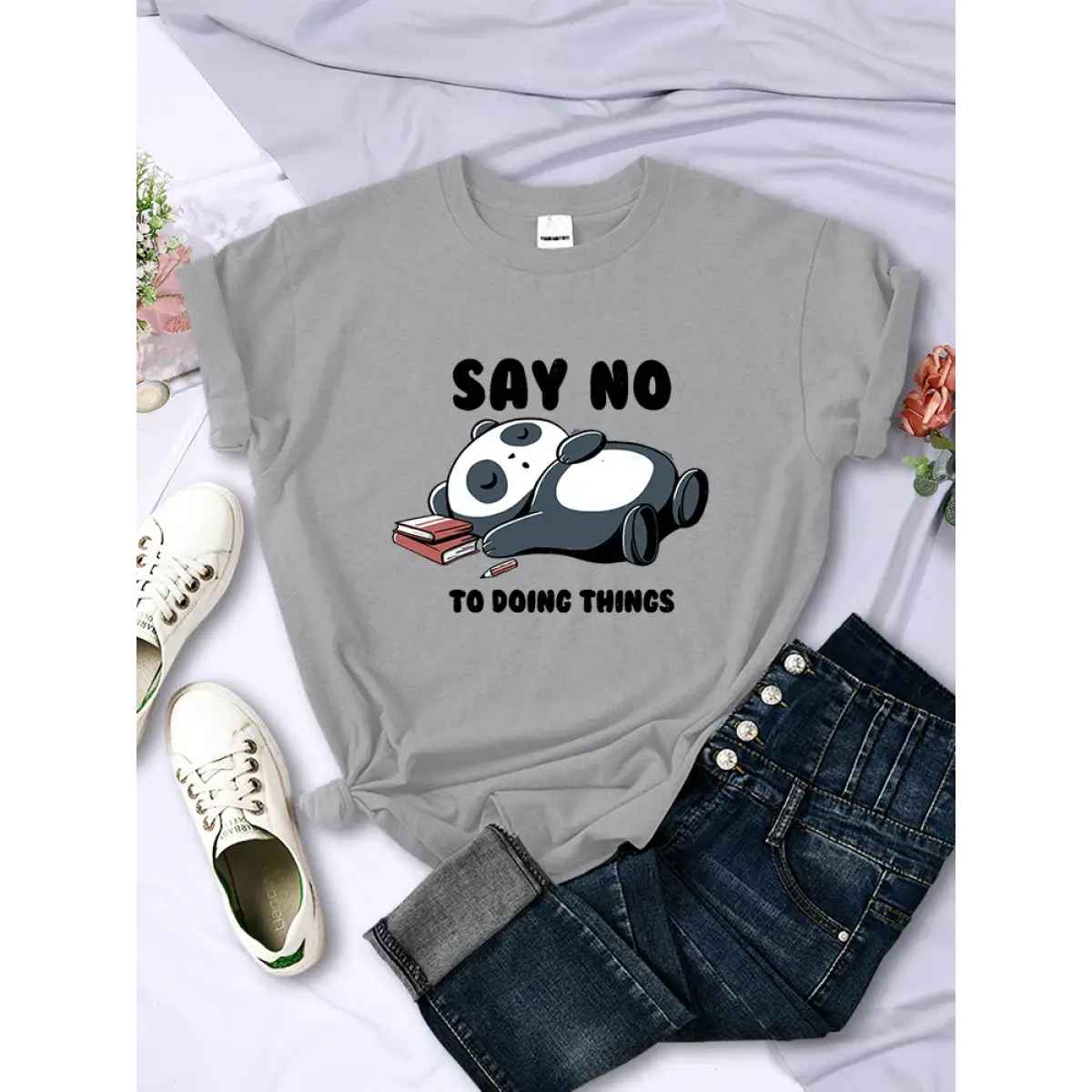 Say No To Doing Thing Sleeping Panda  T-Shirts From Kawaii Stop