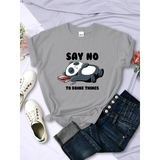 Say No To Doing Thing Sleeping Panda  T-Shirts From Kawaii Stop