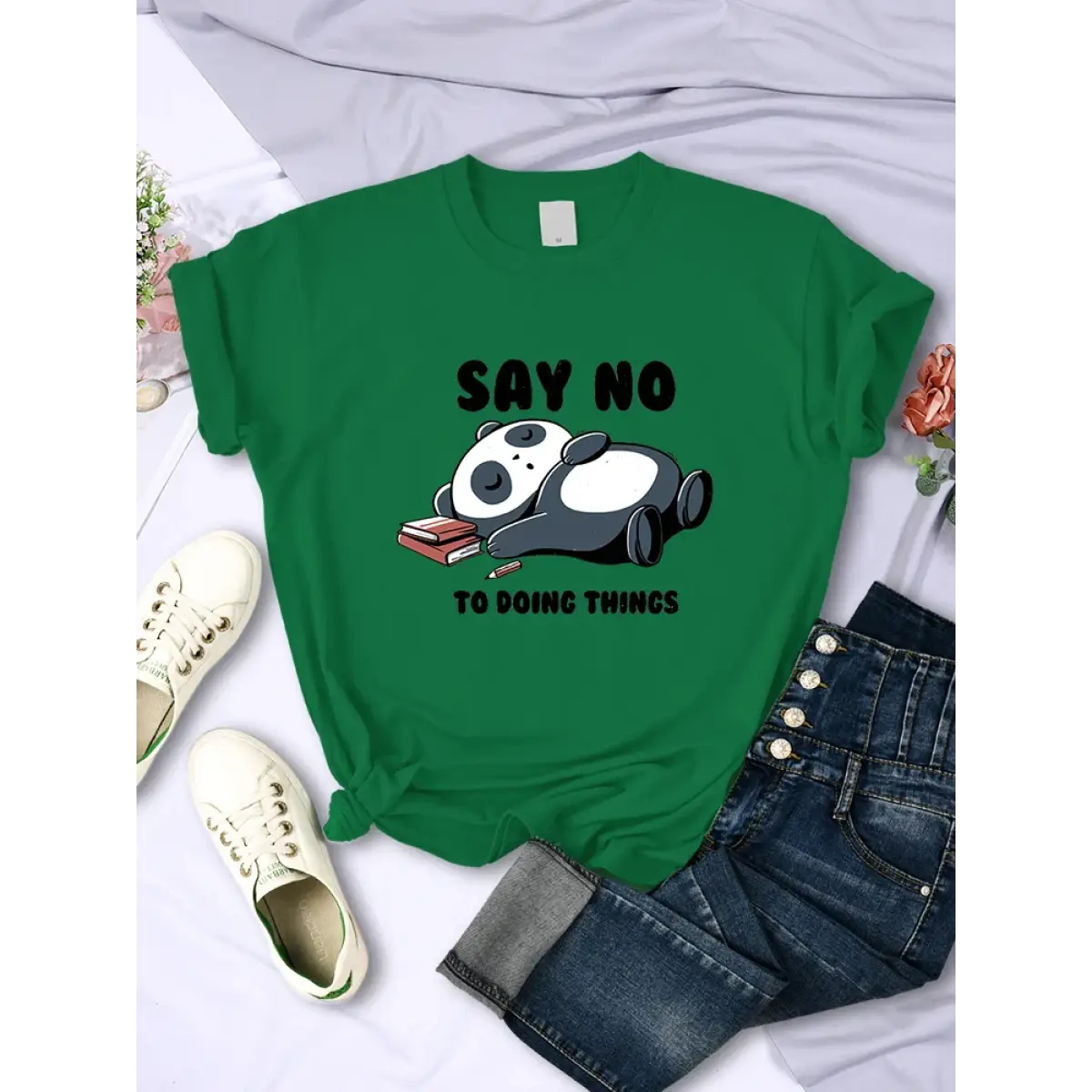 Say No To Doing Thing Sleeping Panda  T-Shirts From Kawaii Stop