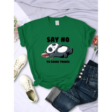 Say No To Doing Thing Sleeping Panda  T-Shirts From Kawaii Stop