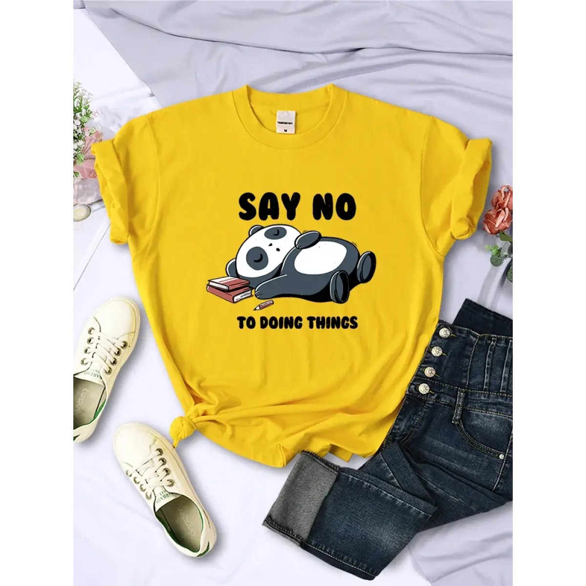 Say No To Doing Thing Sleeping Panda  T-Shirts From Kawaii Stop