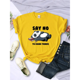 Say No To Doing Thing Sleeping Panda  T-Shirts From Kawaii Stop