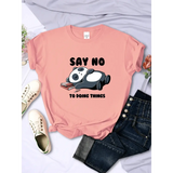 Say No To Doing Thing Sleeping Panda  T-Shirts From Kawaii Stop