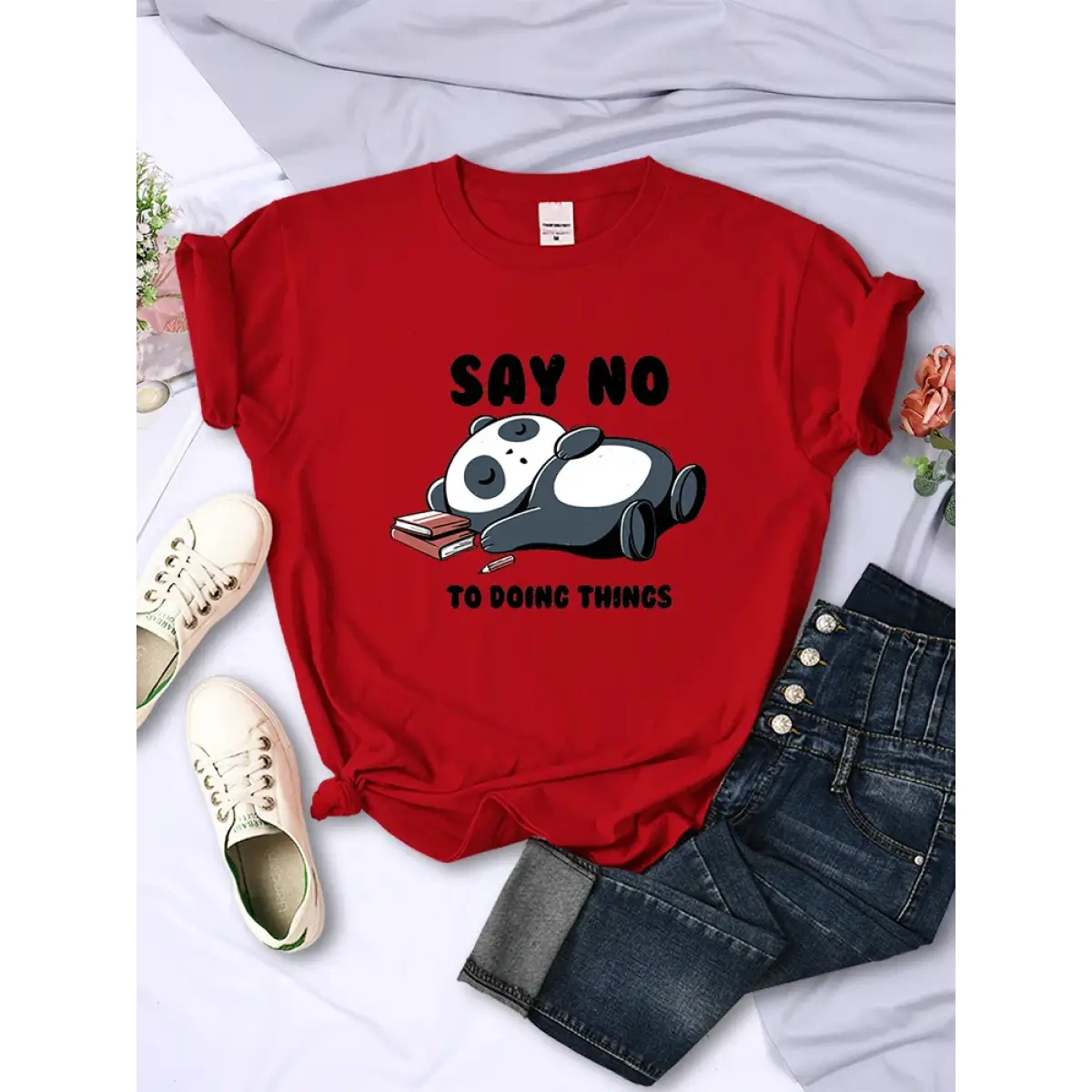 Say No To Doing Thing Sleeping Panda  T-Shirts From Kawaii Stop