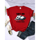Say No To Doing Thing Sleeping Panda  T-Shirts From Kawaii Stop