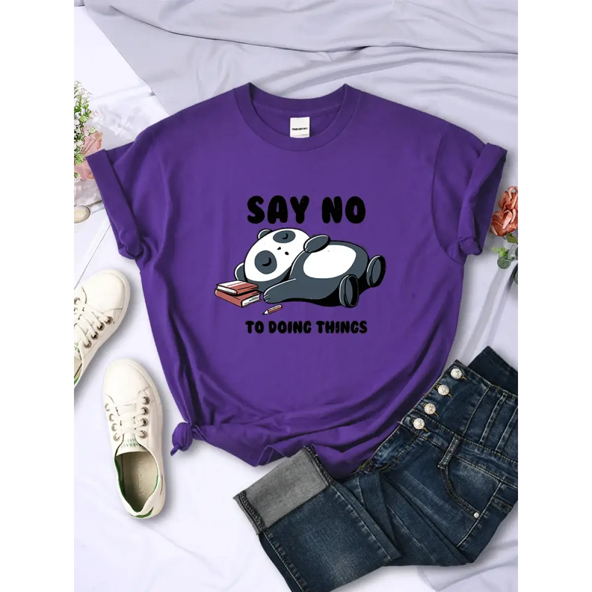 Say No To Doing Thing Sleeping Panda  T-Shirts From Kawaii Stop