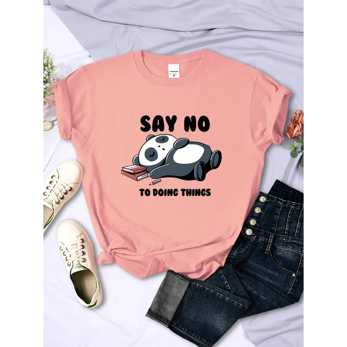 Say No To Doing Thing Sleeping Panda  T-Shirts From Kawaii Stop