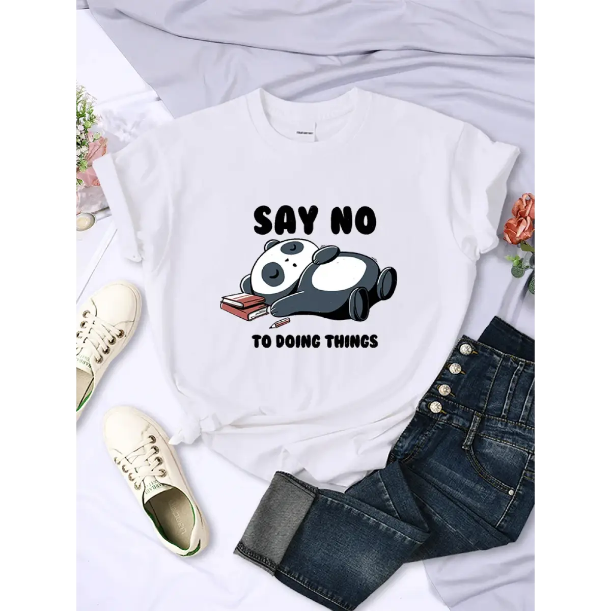 Say No To Doing Thing Sleeping Panda  T-Shirts From Kawaii Stop
