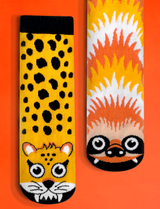 KIDS SLOTH & CHEETAH NO SLIP SOCKS from Pals Socks