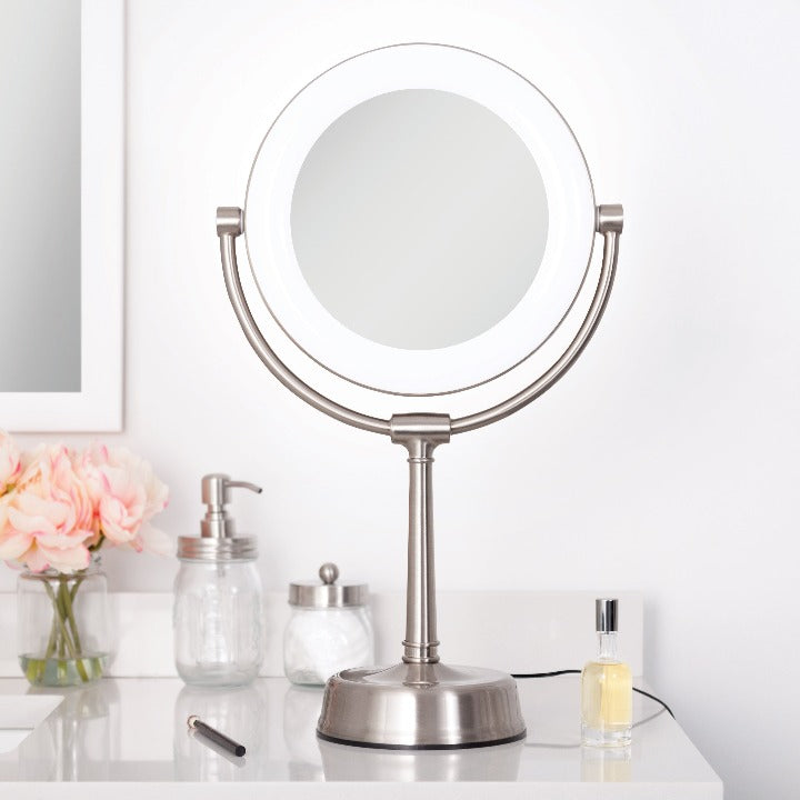 Lexington Lighted Makeup Mirror with Magnification from Zadro