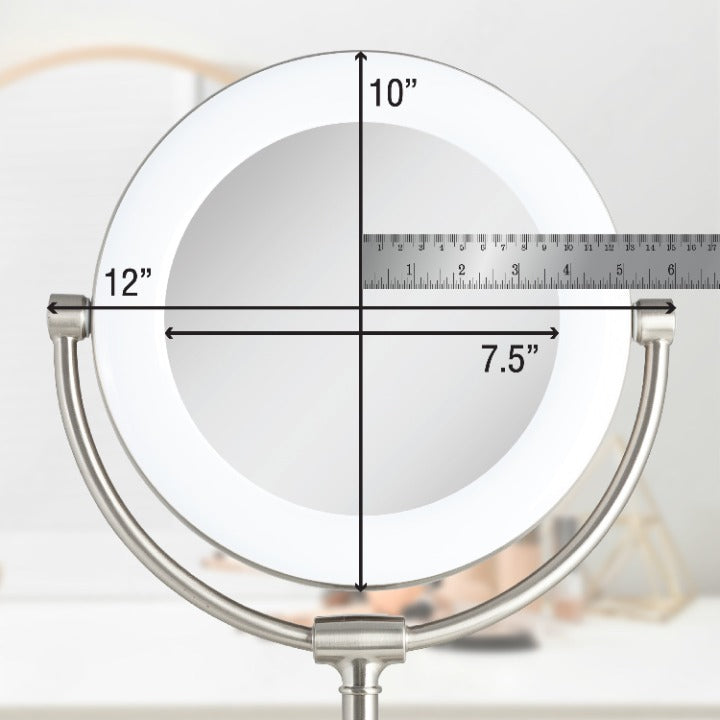 Lexington Lighted Makeup Mirror with Magnification from Zadro