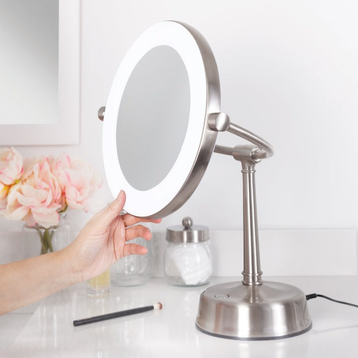 Lexington Lighted Makeup Mirror with Magnification from Zadro