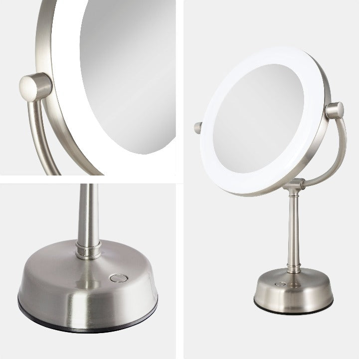 Lexington Lighted Makeup Mirror with Magnification from Zadro