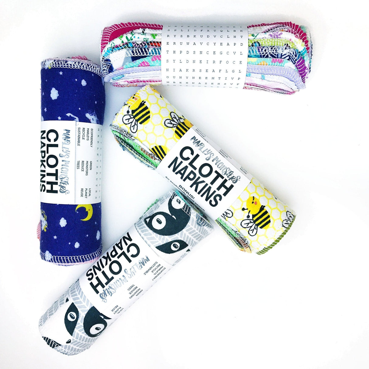 Small Cloth Napkins: Prints 12-Pack from Marley's Monsters