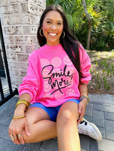 'Smile More' Crewneck Sweatshirt from United Monograms