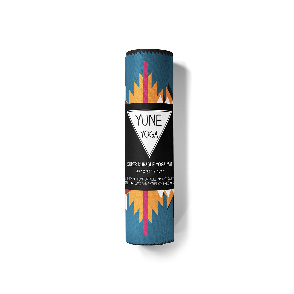 Yoga Mat | 6mm Thick | Multi Color Striped | Non-Slip | Eco Friendly | Yune Yoga | Snake River from Yune Yoga