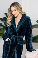 Women's Ultra Soft Fleece Bathrobe From Lotus Linen