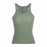 Solid Ribbed Tank Top From Kawaii Stop