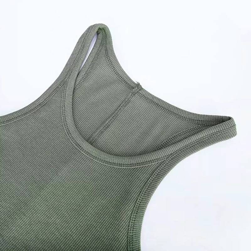 Solid Ribbed Tank Top From Kawaii Stop